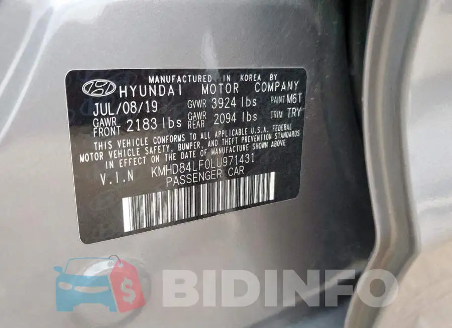 KMHD84LF0LU971431 Photo# 12