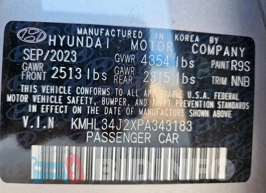 KMHL34J2XPA343183 Photo# 12