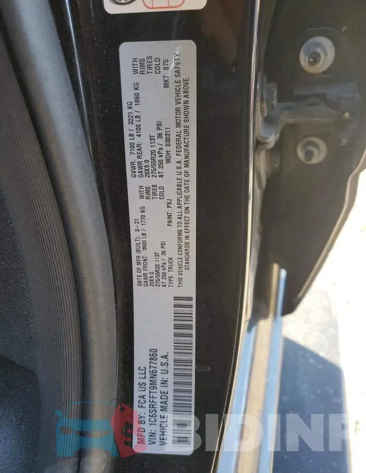 1C6SRFFT9MN677860 Photo# 12