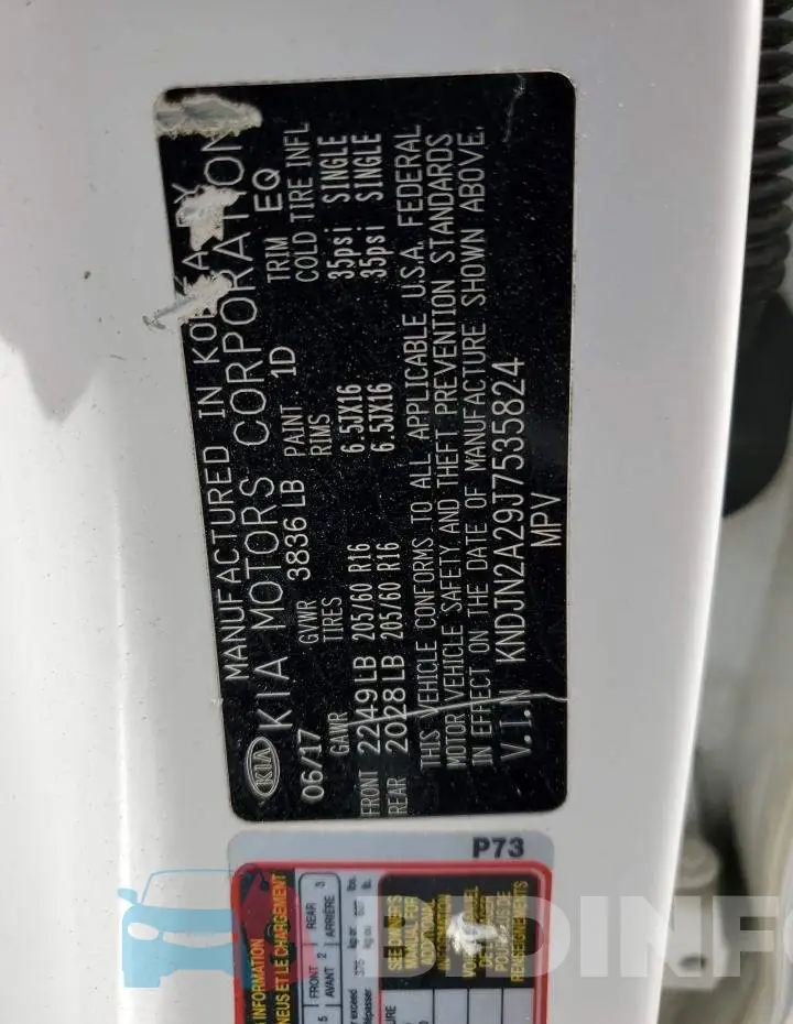 KNDJN2A29J7535824 Photo# 13