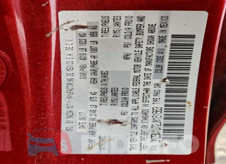 3MZBN1U72JM161663 Photo# 13