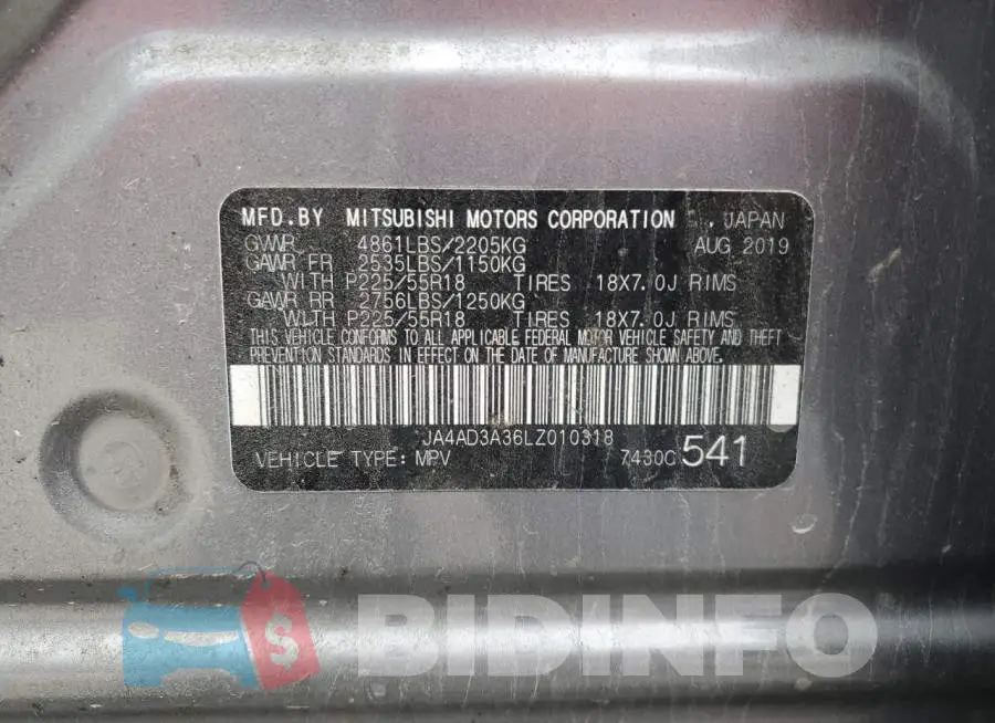 JA4AD3A36LZ010318 Photo# 13
