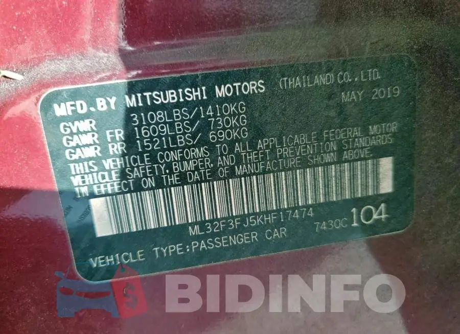 ML32F3FJ5KHF17474 Photo# 12