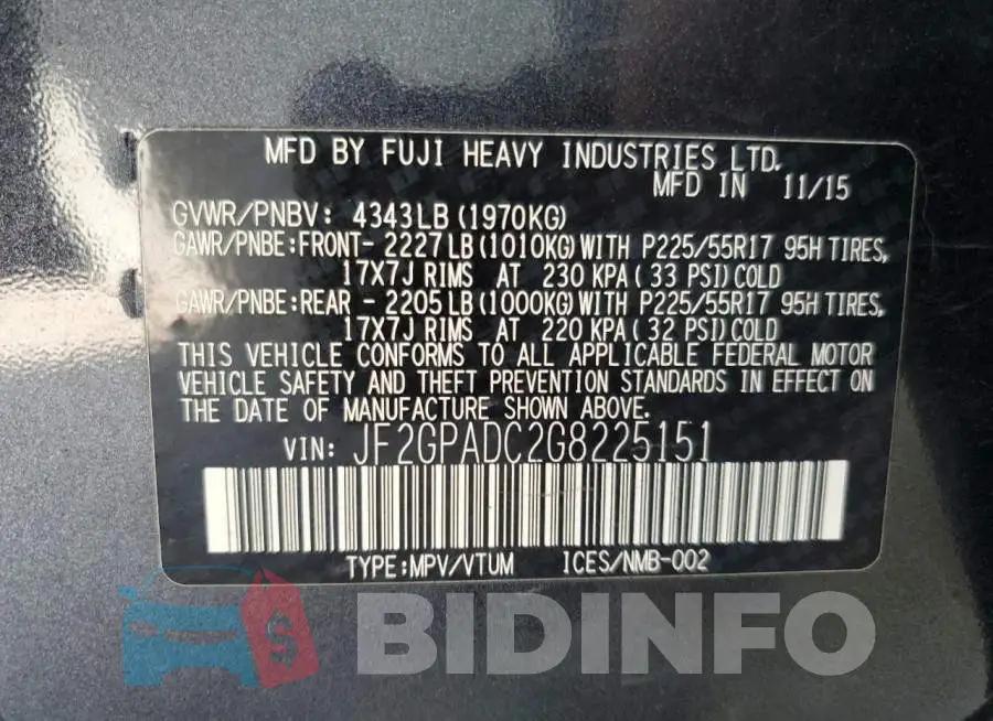JF2GPADC2G8225151 Photo# 12