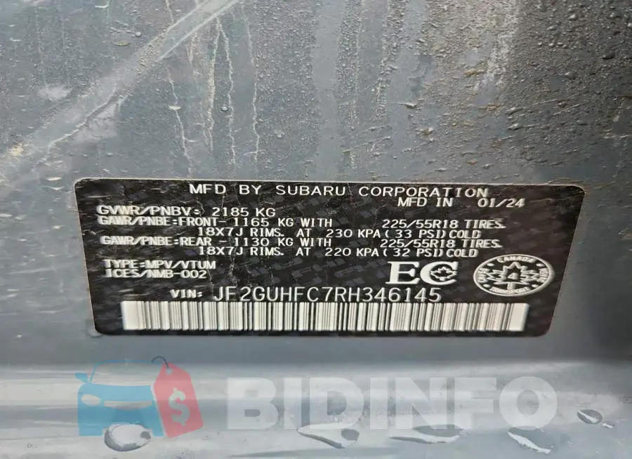 JF2GUHFC7RH346145 Photo# 13