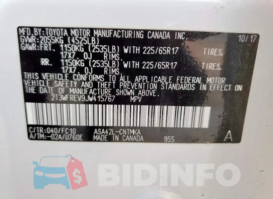 2T3WFREV9JW415767 Photo# 14