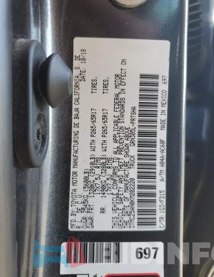 3TMCZ5AN0KM202220 Photo# 12