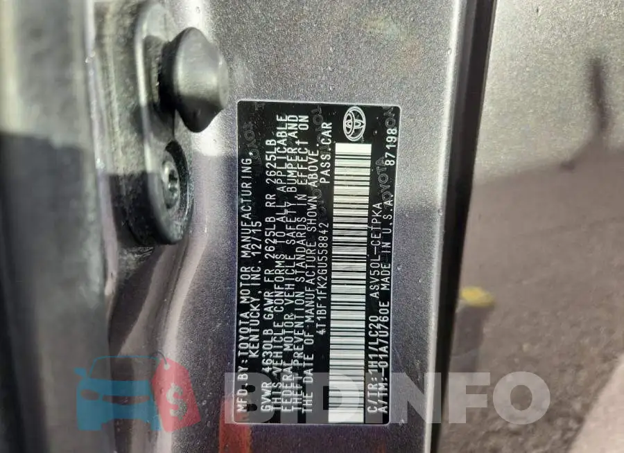4T1BF1FK2GU558842 Photo# 12