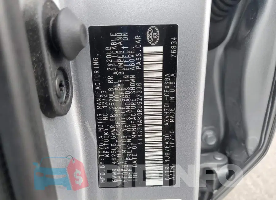 4T1S31AK0RU627336 Photo# 12