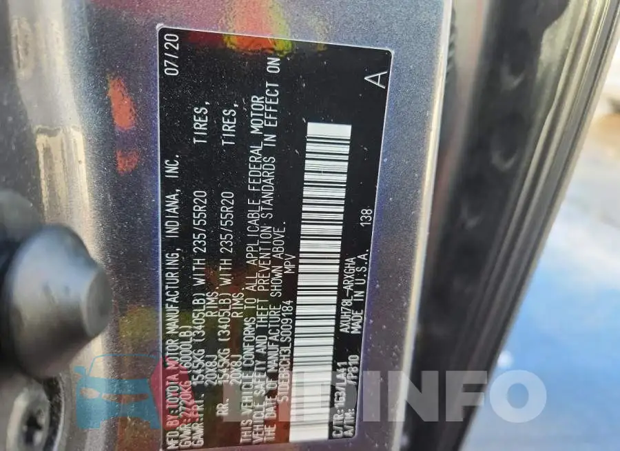 5TDEBRCH3LS009184 Photo# 14