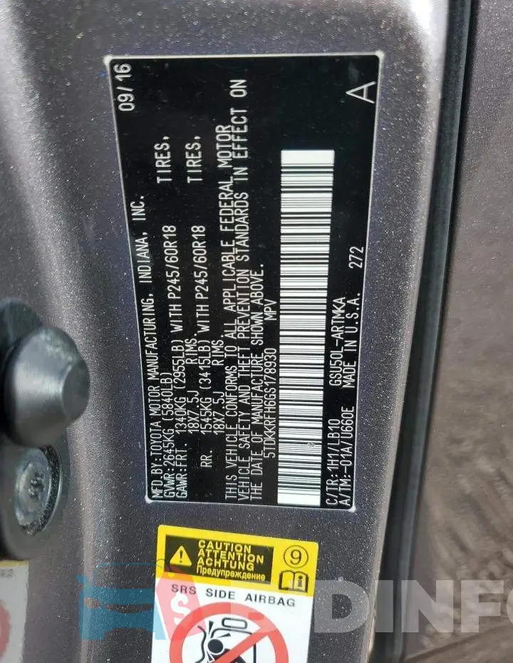 5TDKKRFH6GS178930 Photo# 13