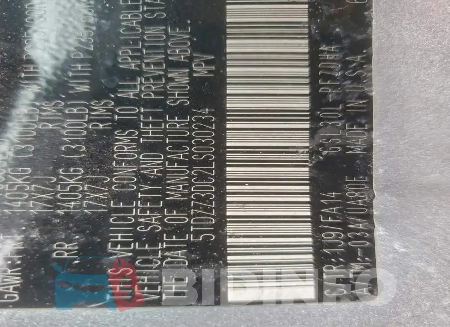 5TDZZ3DC2LS030234 Photo# 13