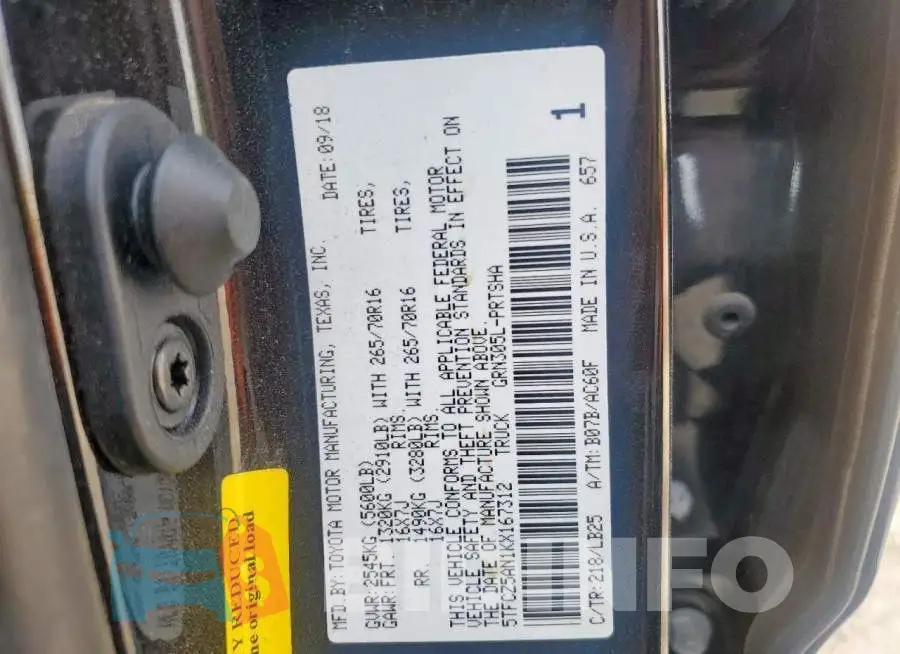 5TFCZ5AN1KX167312 Photo# 12