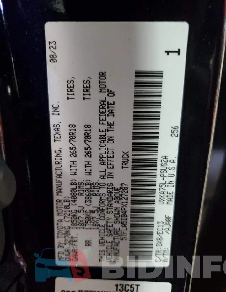 5TFLA5DB4PX127287 Photo# 13