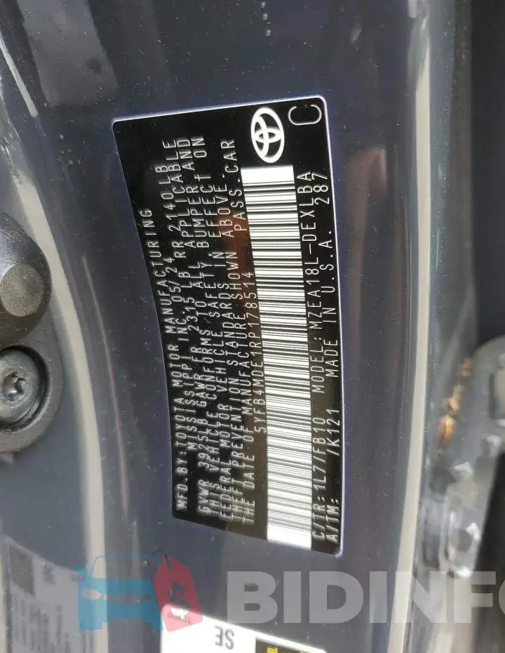 5YFB4MDE1RP178514 Photo# 12