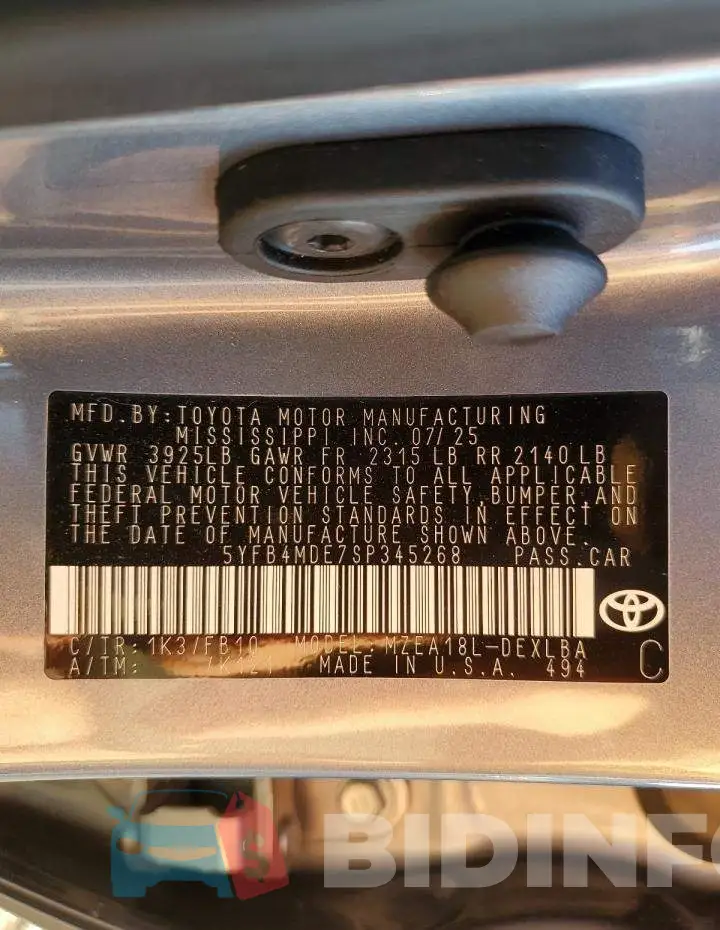 5YFB4MDE7SP345268 Photo# 12