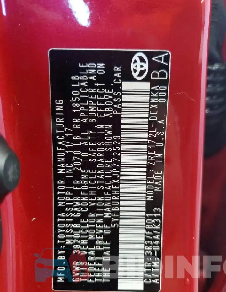 5YFBURHEXJP772529 Photo# 12