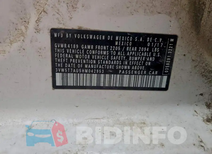 3VW5T7AU5HM042953 Photo# 12
