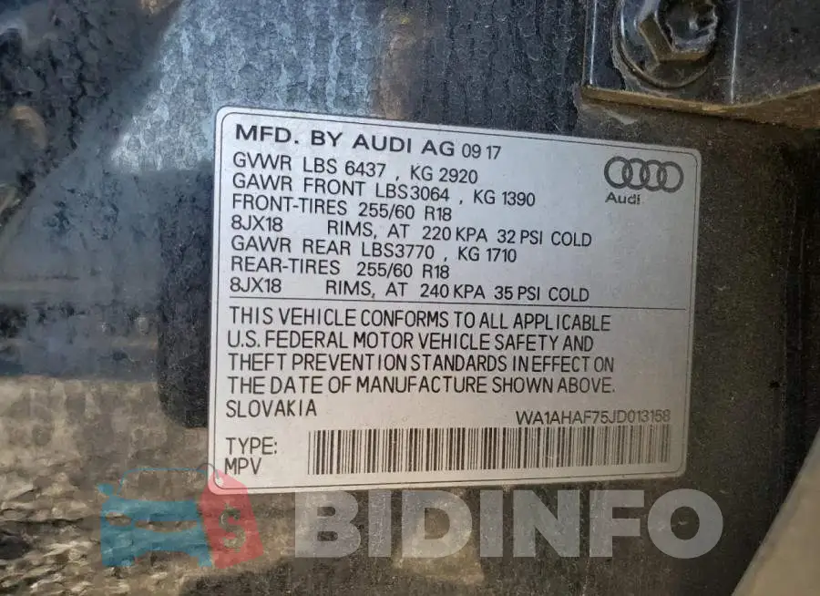 WA1AHAF75JD013158 Photo# 13