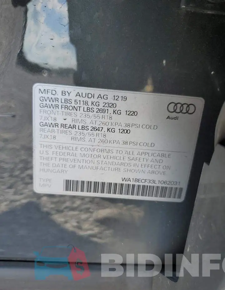 WA1BECF33L1062031 Photo# 14