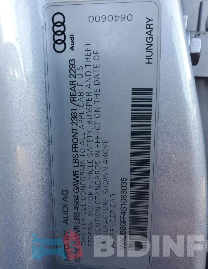 WAUB8GFF4G1083035 Photo# 12