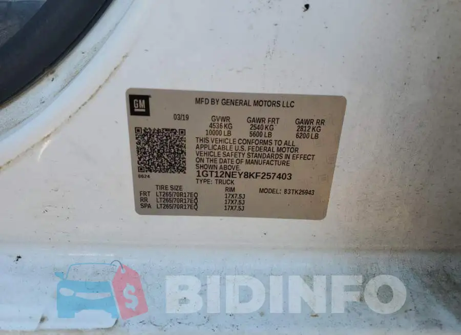 1GT12NEY8KF257403 Photo# 12