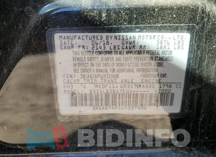 3N1AB7AP5JY337406 Photo# 12