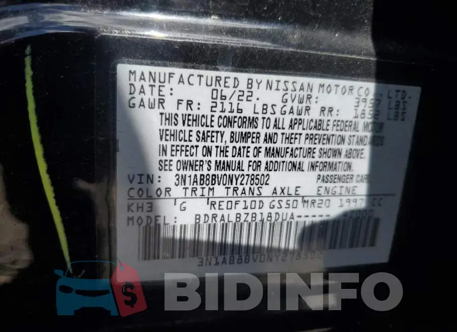 3N1AB8BV0NY278502 Photo# 12