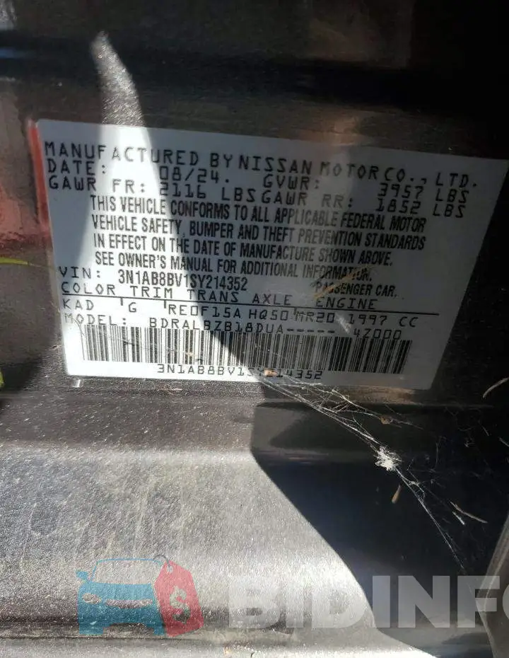 3N1AB8BV1SY214352 Photo# 12