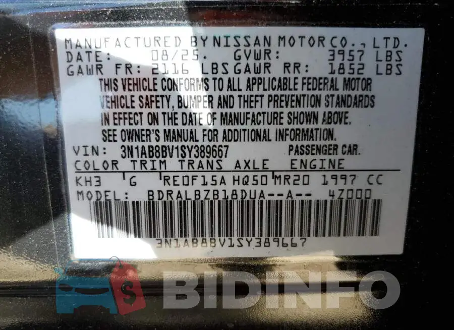 3N1AB8BV1SY389667 Photo# 12