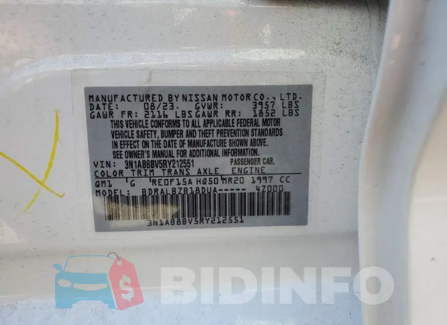 3N1AB8BV5RY212551 Photo# 12