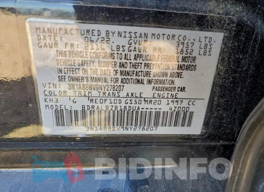 3N1AB8BV9NY278207 Photo# 13
