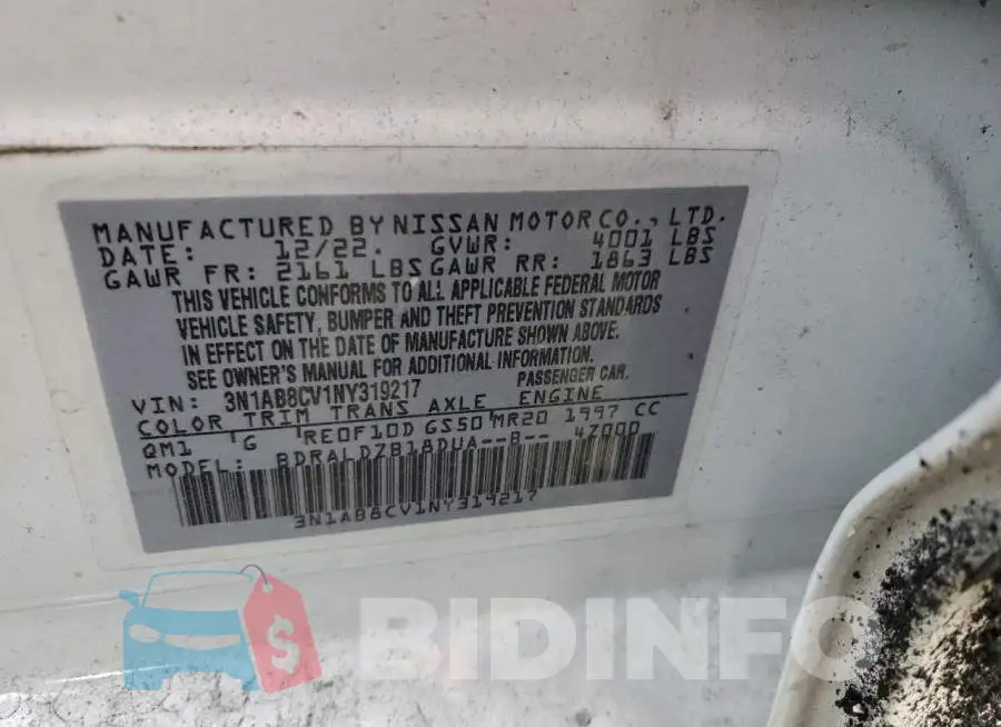 3N1AB8CV1NY319217 Photo# 12