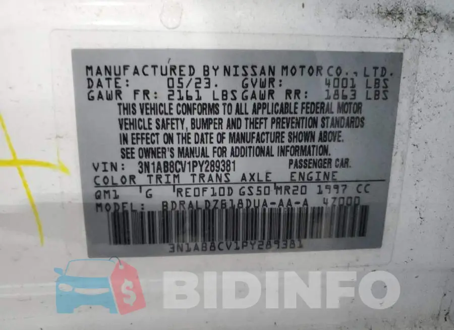 3N1AB8CV1PY289381 Photo# 12