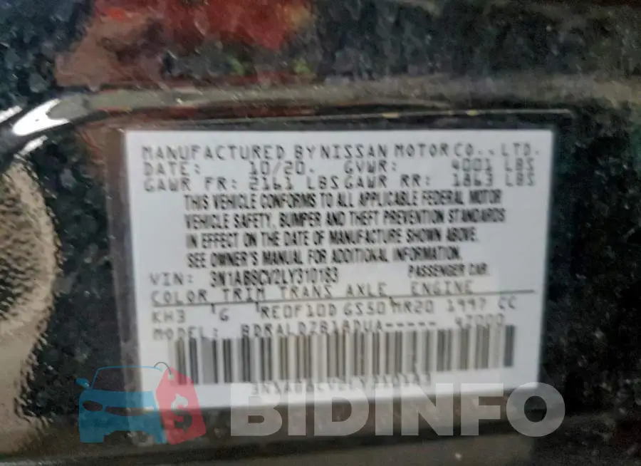 3N1AB8CV2LY310183 Photo# 13