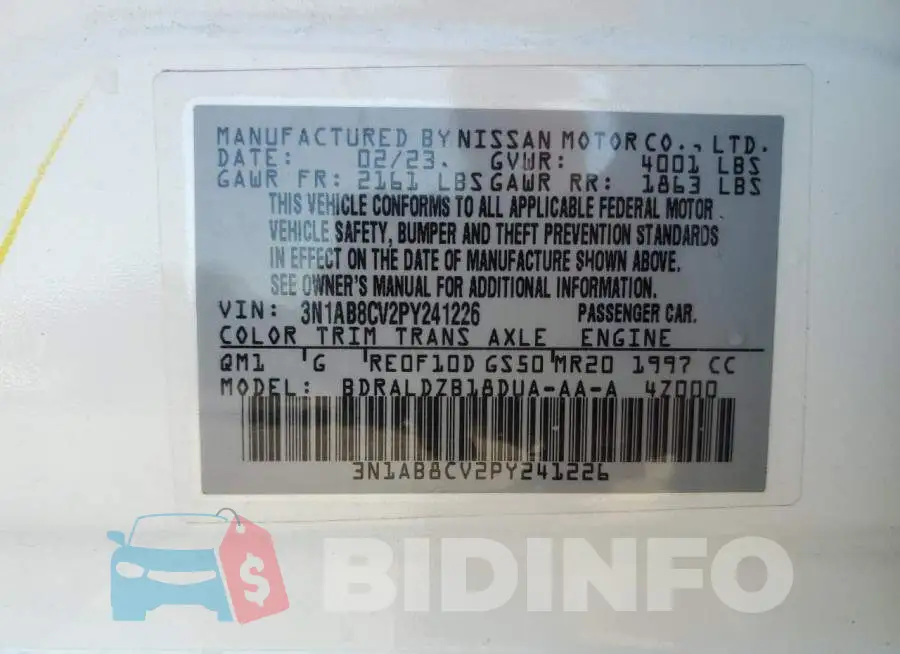 3N1AB8CV2PY241226 Photo# 13