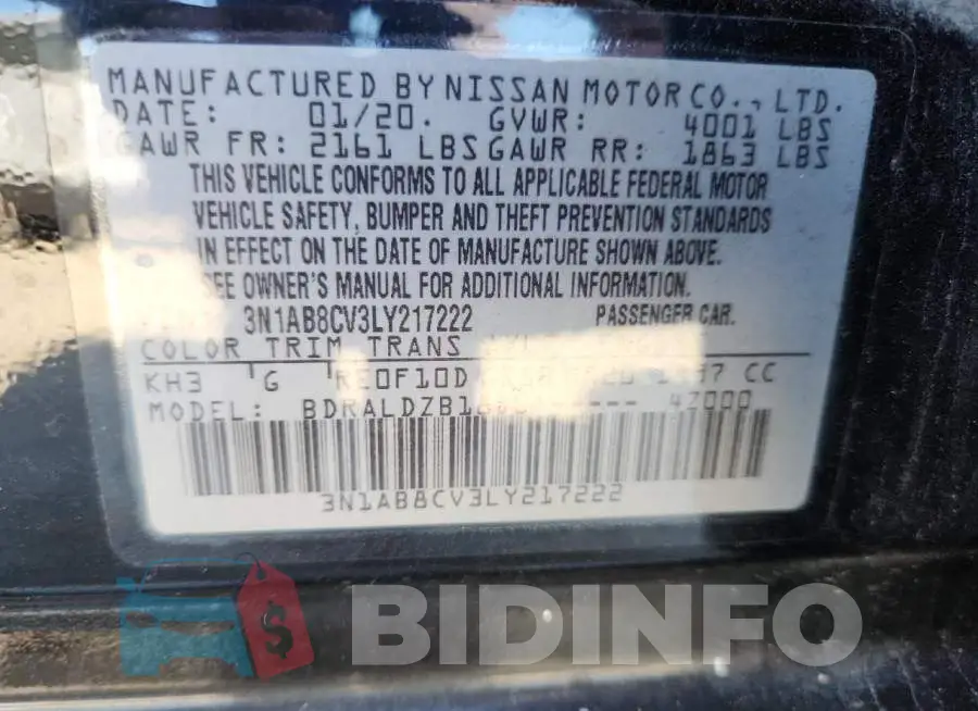 3N1AB8CV3LY217222 Photo# 12