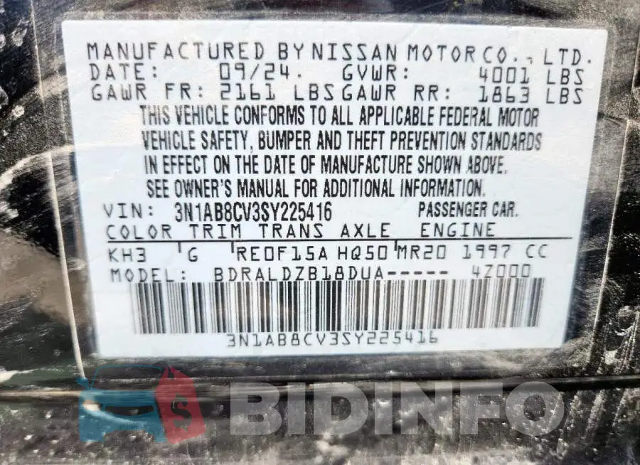 3N1AB8CV3SY225416 Photo# 12