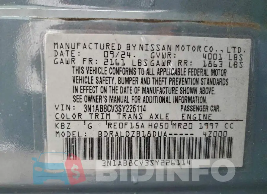 3N1AB8CV3SY226114 Photo# 13