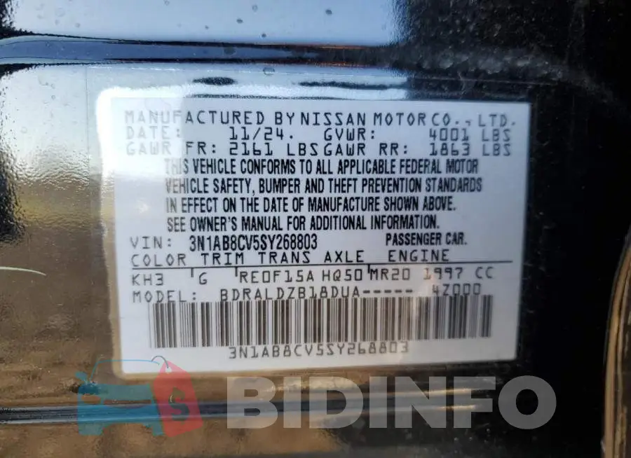 3N1AB8CV5SY268803 Photo# 12