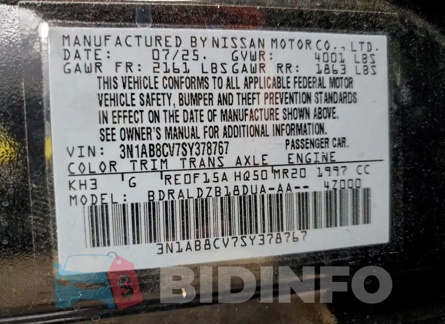 3N1AB8CV7SY378767 Photo# 13