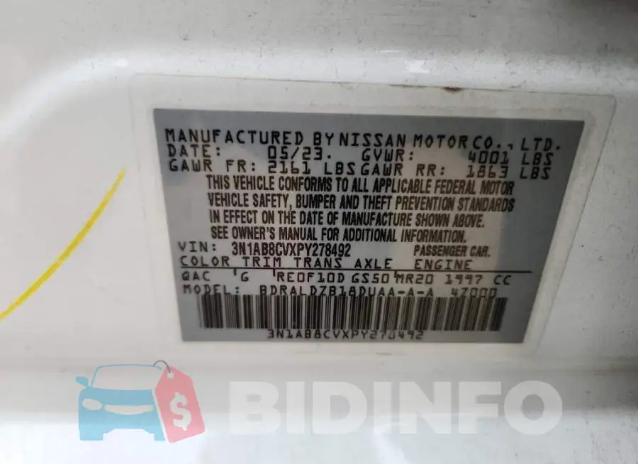 3N1AB8CVXPY278492 Photo# 12
