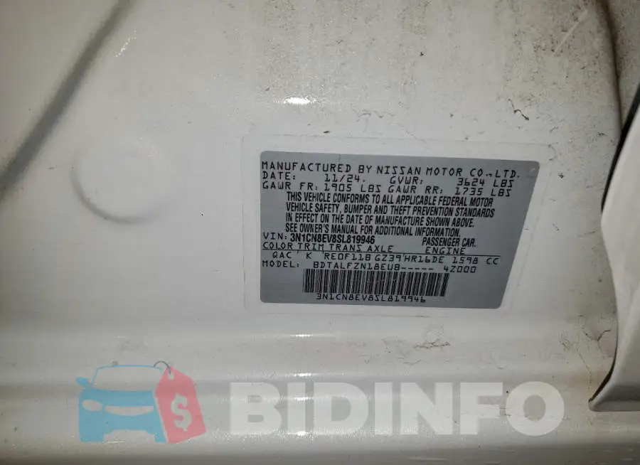3N1CN8EV8SL819946 Photo# 13