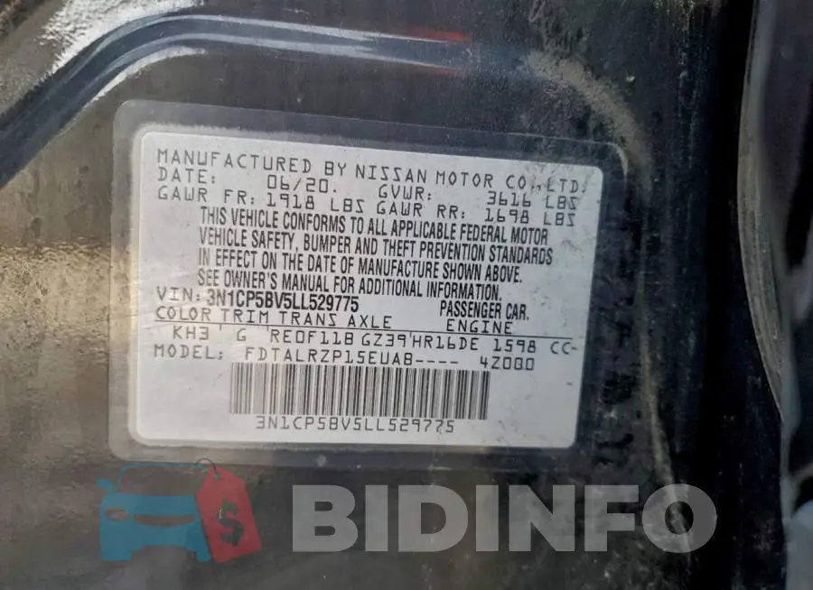 3N1CP5BV5LL529775 Photo# 12