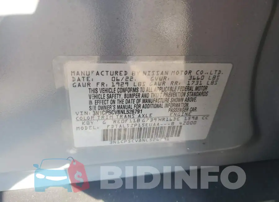 3N1CP5CV8NL526791 Photo# 13