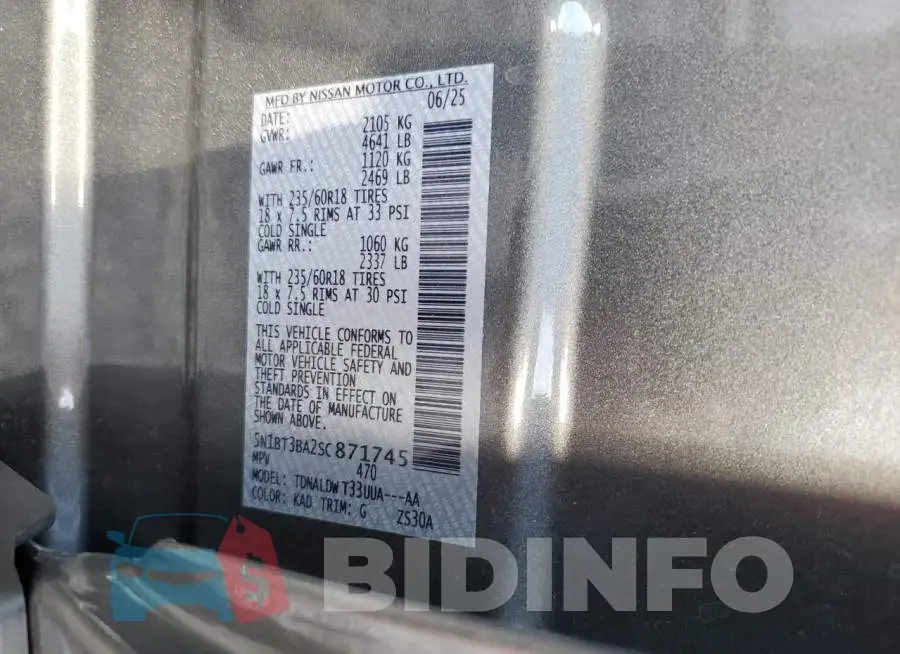 5N1BT3BA2SC871745 Photo# 12