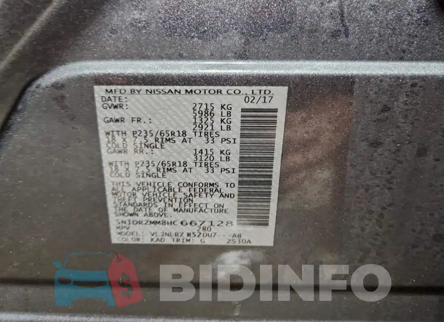 5N1DR2MM8HC667128 Photo# 13