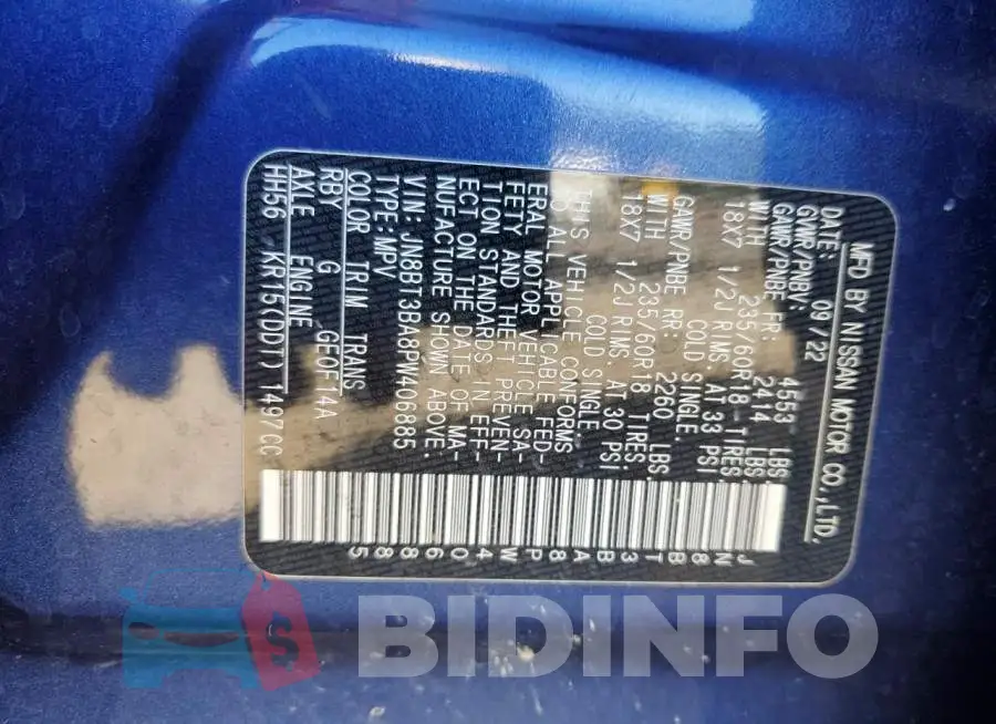 JN8BT3BA8PW406885 Photo# 12