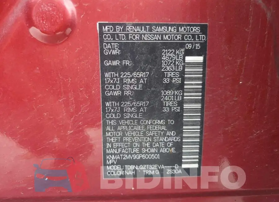 KNMAT2MV9GP600501 Photo# 12
