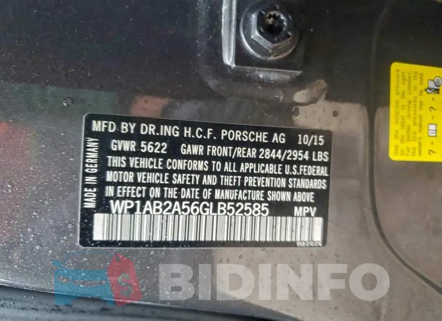 WP1AB2A56GLB52585 Photo# 13
